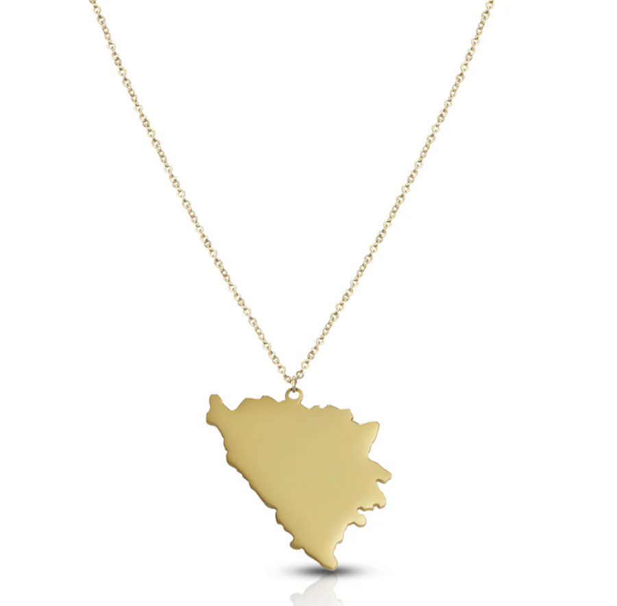 Halsband med Bosnien-karta | Herr