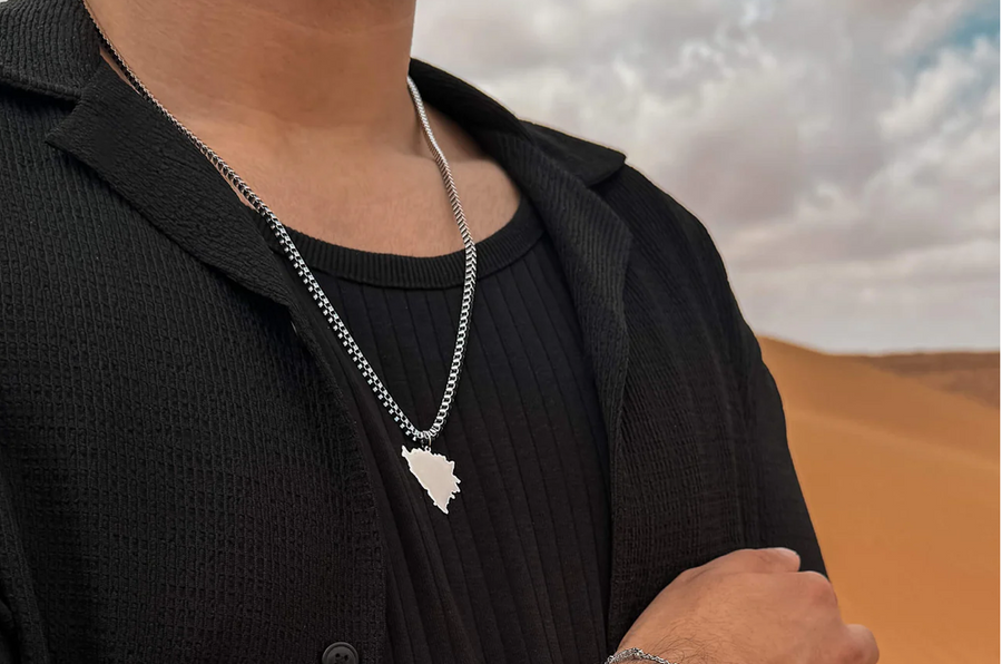 Halsband med Bosnien-karta | Herr