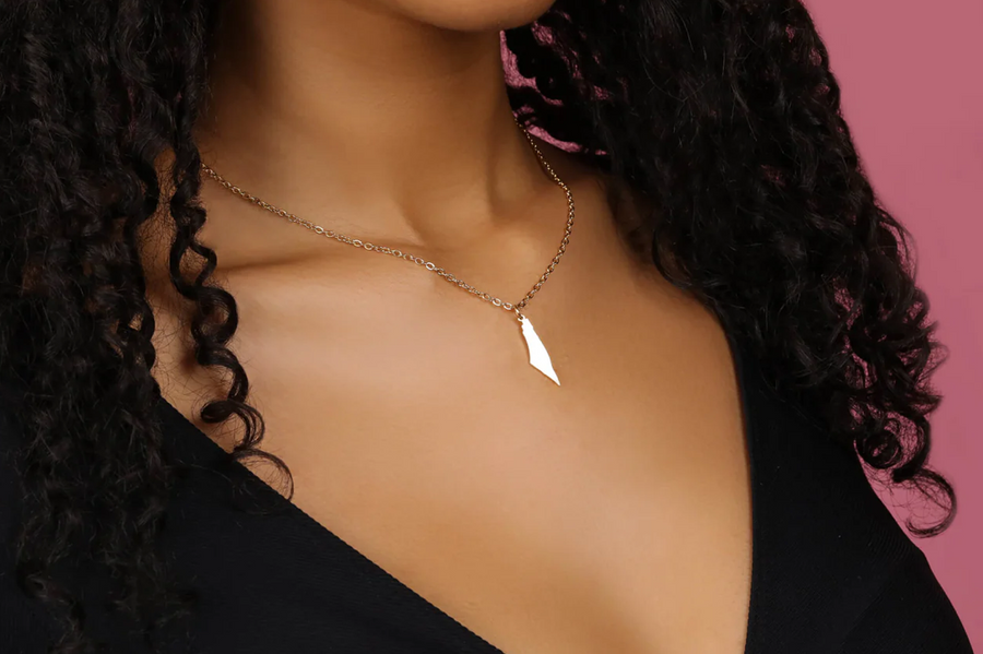 Halsband med Palestina-karta | Dam