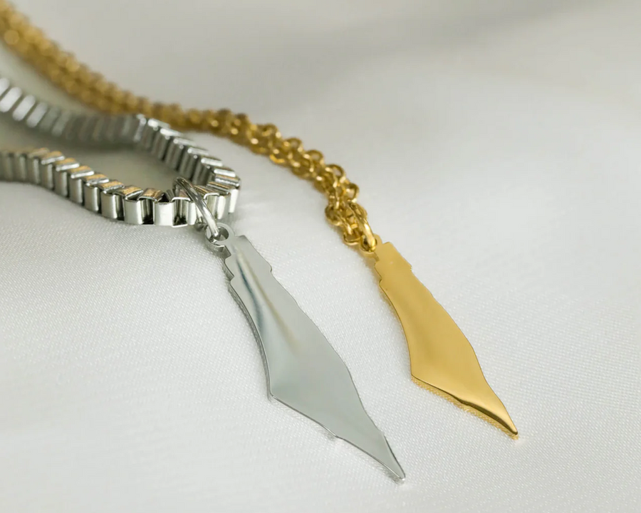 Halsband med Palestina-karta | Herr