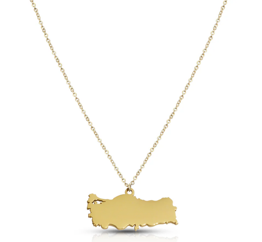Halsband med Turkiet-karta | Dam