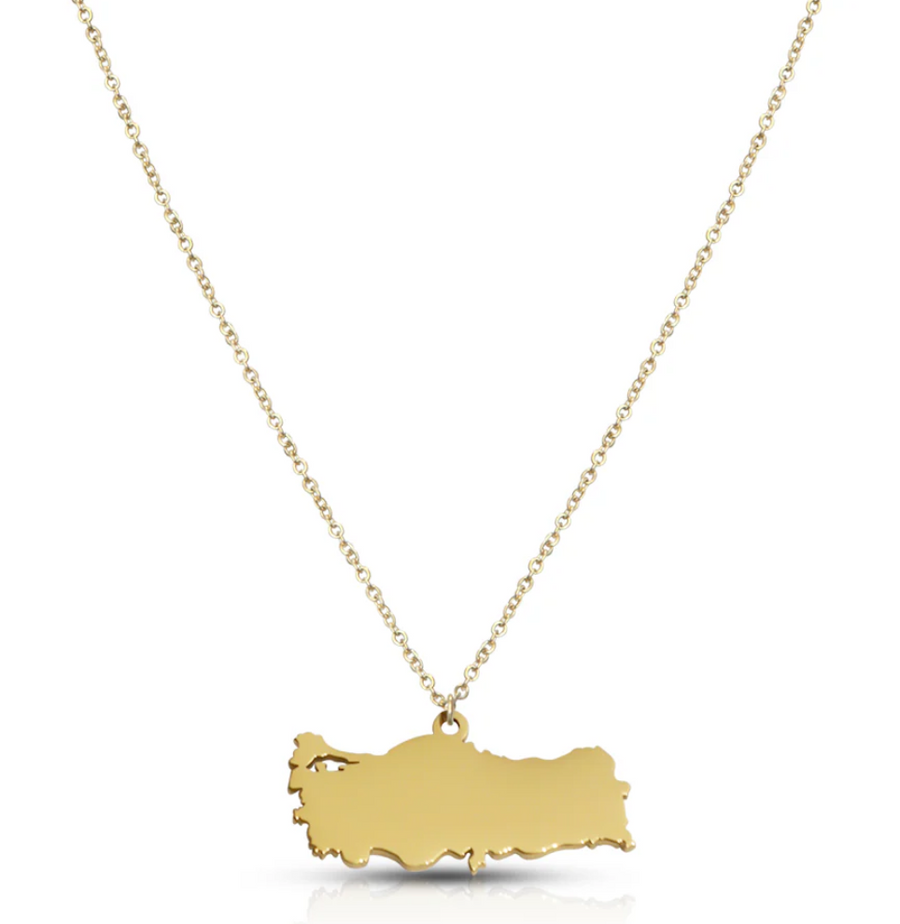 Halsband med Turkiet-karta | Herrar