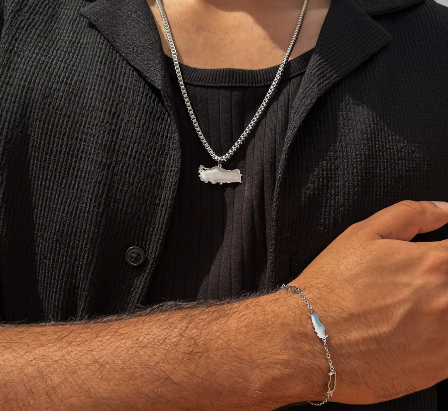 Halsband med Turkiet-karta | Herrar