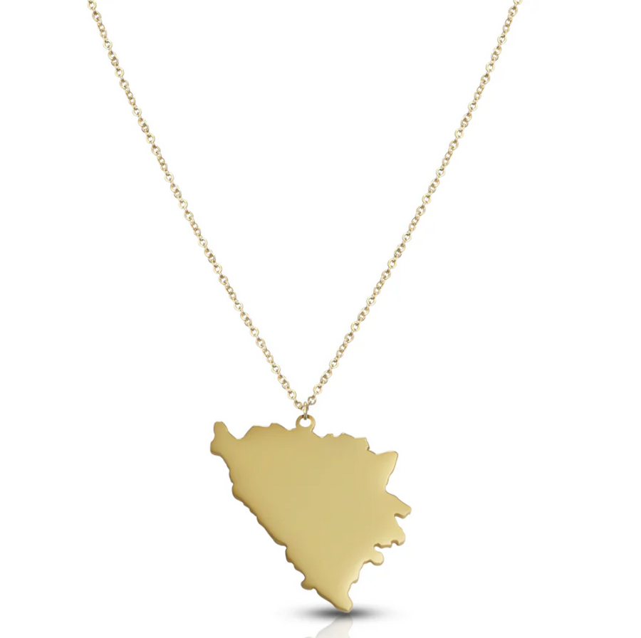 Halsband med Bosnien-karta | Dam