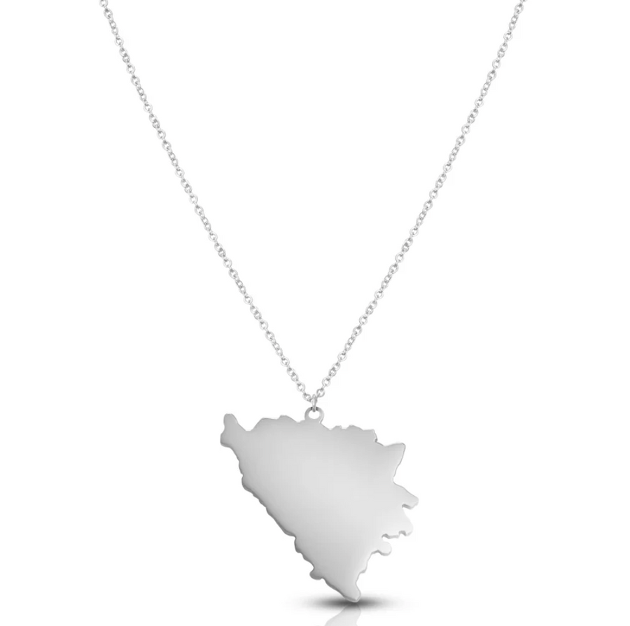 Halsband med Bosnien-karta | Dam
